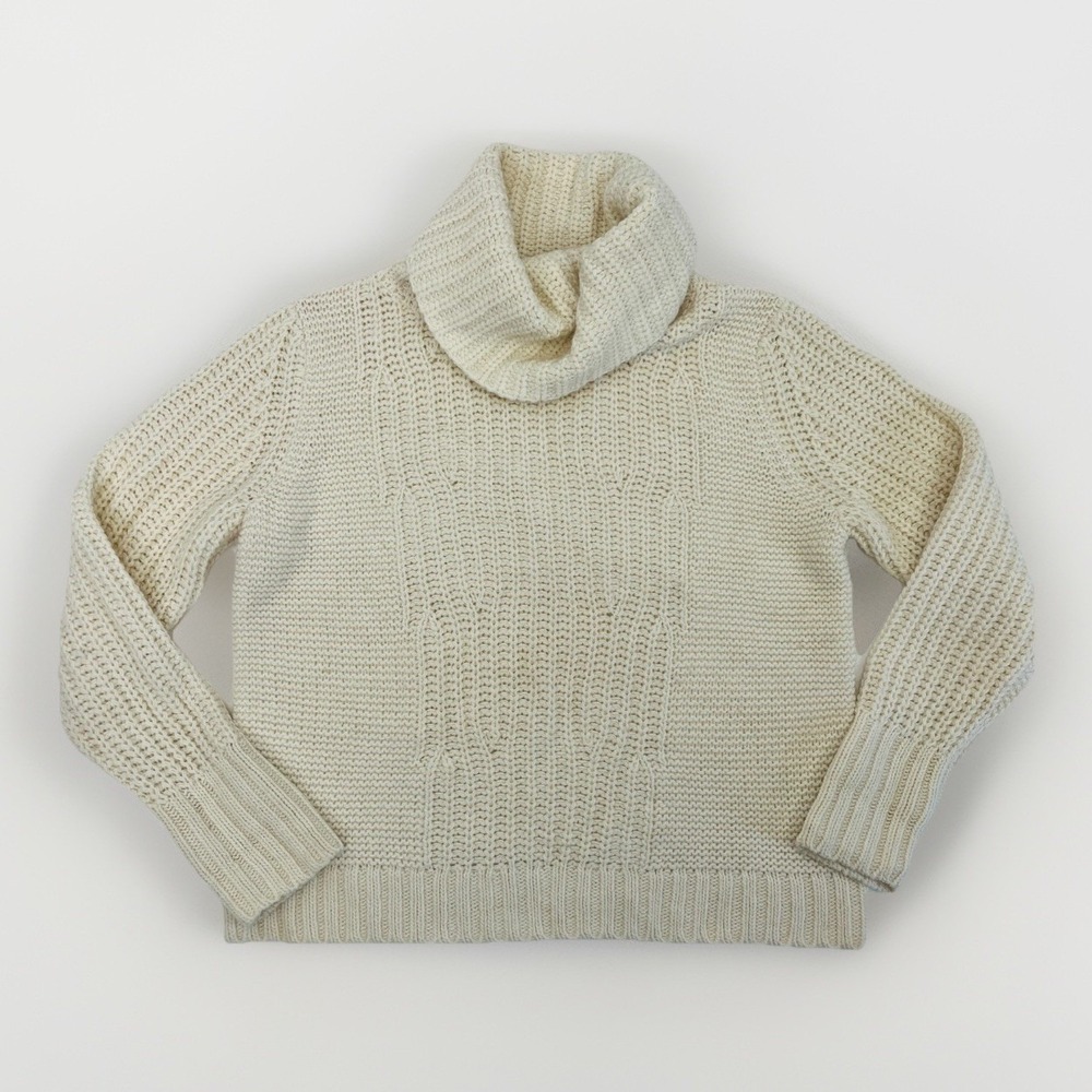 Banana‎ Republic Alpaca Blend Sweater Womens XL Creme Ivory Cowl Neck Italian